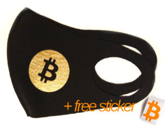 Bitcoin face mask - Gold B - washable
